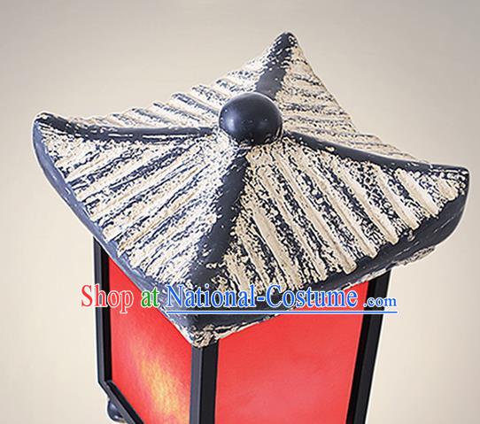 China Flax Lampshade Floor Lamp Traditional Home Decorations Handmade Outdoor Stone Lantern