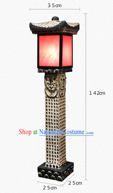 China Flax Lampshade Floor Lamp Traditional Home Decorations Handmade Outdoor Stone Lantern