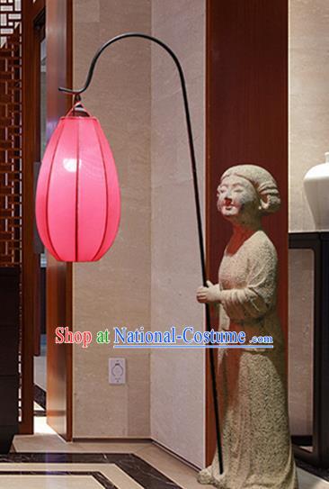 China Traditional Beauty Home Decorations Palace Lady Floor Lamp Handmade Iron Art High Lantern