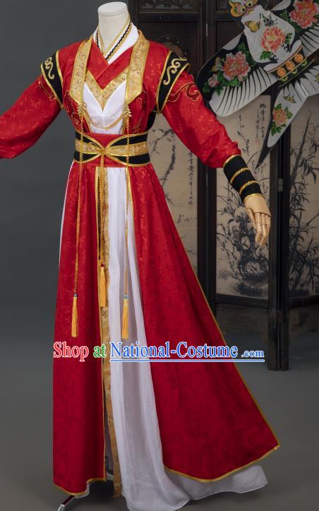 Cosplay Chinese Tang Dynasty Swordsman Costumes Ancient Chivalrous Man Wedding Clothing