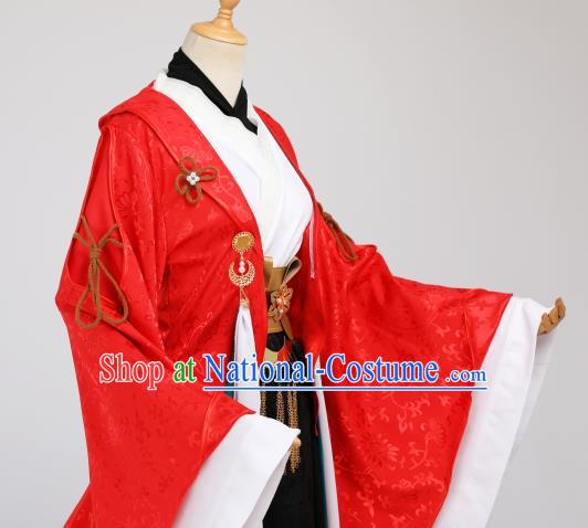 Cosplay Chinese Ming Dynasty Royal Prince Costumes Ancient Emperor Wedding Red Clothing