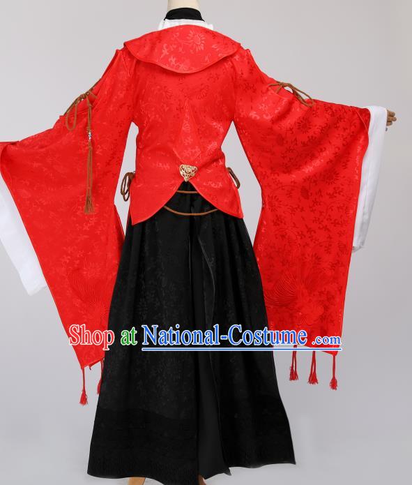 Cosplay Chinese Ming Dynasty Royal Prince Costumes Ancient Emperor Wedding Red Clothing