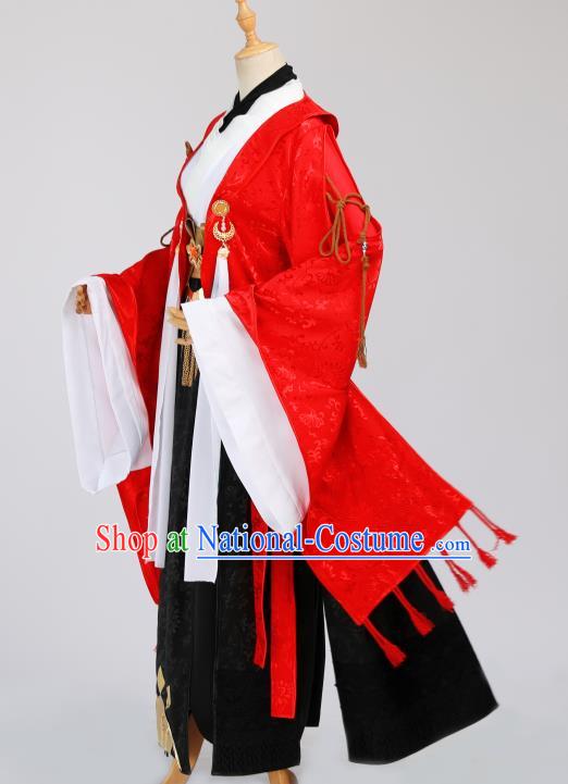 Cosplay Chinese Ming Dynasty Royal Prince Costumes Ancient Emperor Wedding Red Clothing