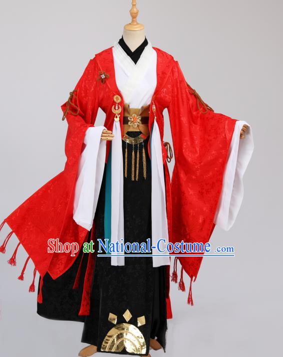 Cosplay Chinese Ming Dynasty Royal Prince Costumes Ancient Emperor Wedding Red Clothing