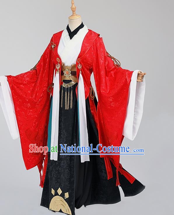 Cosplay Chinese Ming Dynasty Royal Prince Costumes Ancient Emperor Wedding Red Clothing