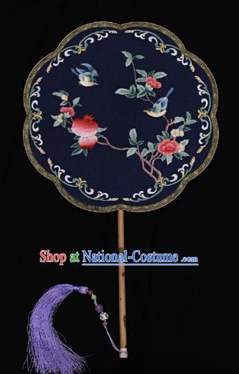 China Classical Dance Silk Fan Traditional Court Lady Fan Suzhou Embroidery Double Side Fan Palace Fans