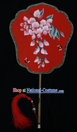 China Bride Fan Suzhou Embroidery Double Side Fan Palace Fan Classical Dance Silk Fans Traditional Wedding Fan