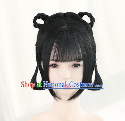 Chinese Cosplay Noble Lady Wigs Best Quality Wigs China Wig Chignon Ancient Ming Dynasty Princess Wig Sheath