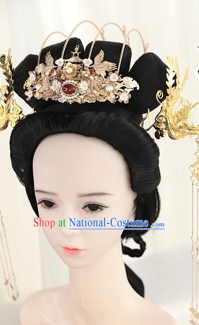 Chinese Cosplay Noble Woman Wigs Best Quality Wigs China Wig Chignon Ancient Ming Dynasty Countess Wig Sheath