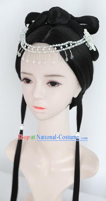 Chinese Song Dynasty Noble Lady Wigs Best Quality Wigs China Cosplay Wig Chignon Ancient Female Wig Sheath