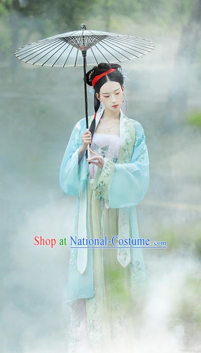 China Ancient Princess Dress Traditional Historical Costumes Song Dynasty Young Female Hanfu Clothing