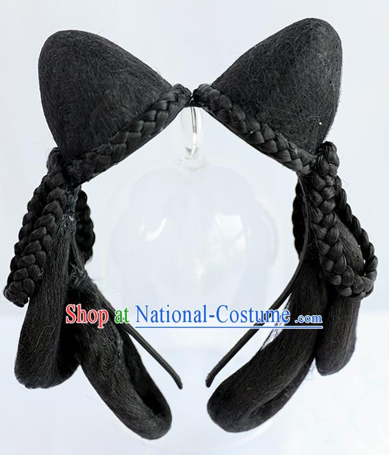 Chinese Song Dynasty Court Maid Wig Hairpiece Quality Wig Sheath China Ancient Cosplay Palace Lady Wigs Chignon Hair Clasp