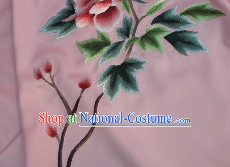 Chinese Embroidered Pink Silk Bellyband Female Underwear Suzhou Embroidery Clothing