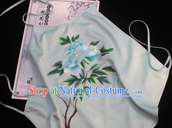 Light Green Chinese Suzhou Embroidery Clothing Female Embroidered Sexy Underwear Silk Bellyband