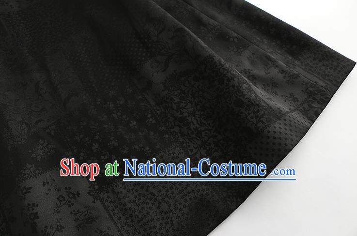 Traditional Cheongsam China National Clothing Black Qipao Dress for Women