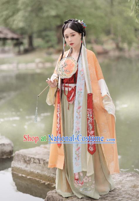 China Ancient Song Dynasty Princess Hanfu Dress Traditional Court Lady Historical Costumes