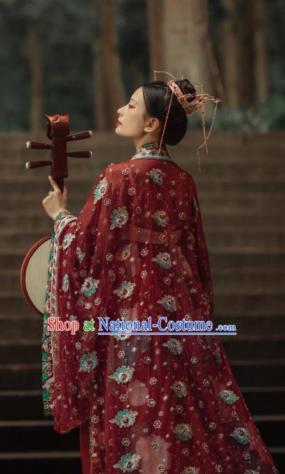 China Ancient Wedding Hanfu Dress Traditional Tang Dynasty Court Princess Historical Costumes Full Set for Women