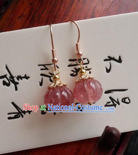 China Traditional Hanfu Earrings Brass Ear Accessories