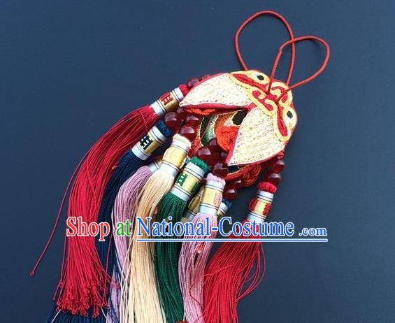 China Embroidery Cicada Pendant Traditional Embroidered Car Accessories