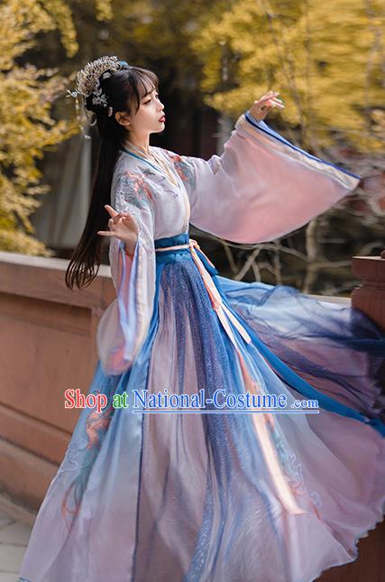 China Ancient Noble Lady Dress Traditional Jin Dynasty Court Princess Historical Costumes Hanfu Apparels