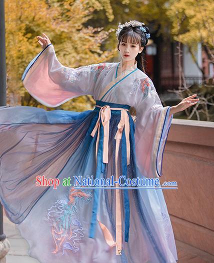 China Ancient Noble Lady Dress Traditional Jin Dynasty Court Princess Historical Costumes Hanfu Apparels