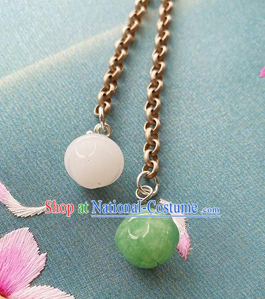 China Classical Cheongsam Jade Pendant Accessories Traditional Brooch