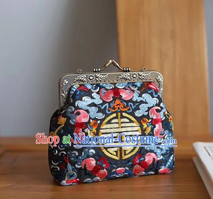 China Traditional Embroidered Silk Bag Suzhou Embroidery Bats Handbag Dinner Party Bags for Women