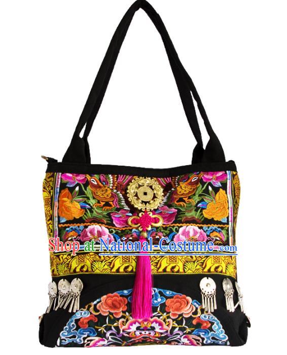 China Ethnic Embroidery Bag National Embroidered Handbag Handmade Women Bag