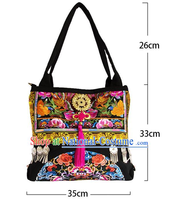 China Ethnic Embroidery Bag National Embroidered Handbag Handmade Women Bag