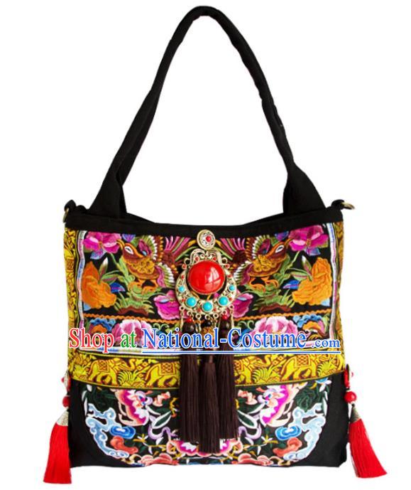 China National Embroidered Handbag Handmade Women Bag Ethnic Embroidery Bag