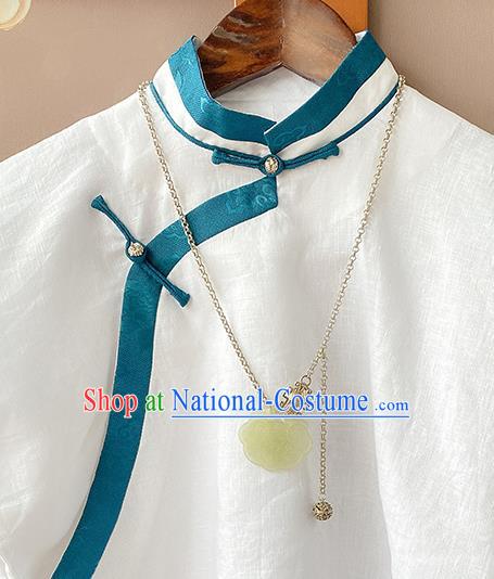 China Handmade Jewelry Accessories Traditional Hanfu Jade Necklace