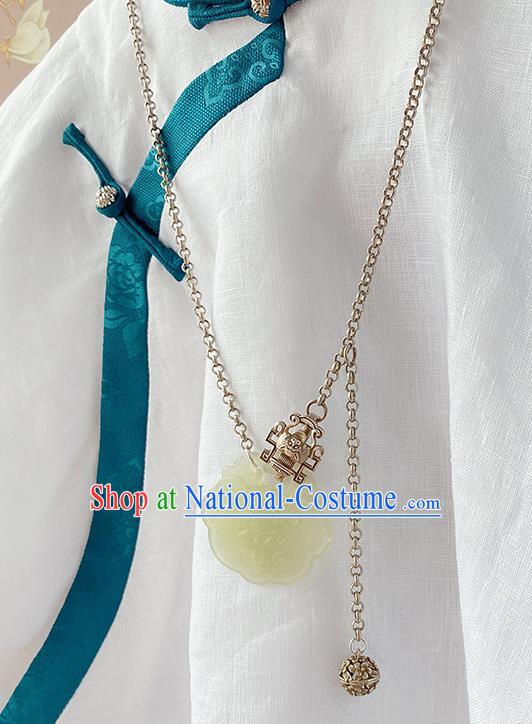 China Handmade Jewelry Accessories Traditional Hanfu Jade Necklace