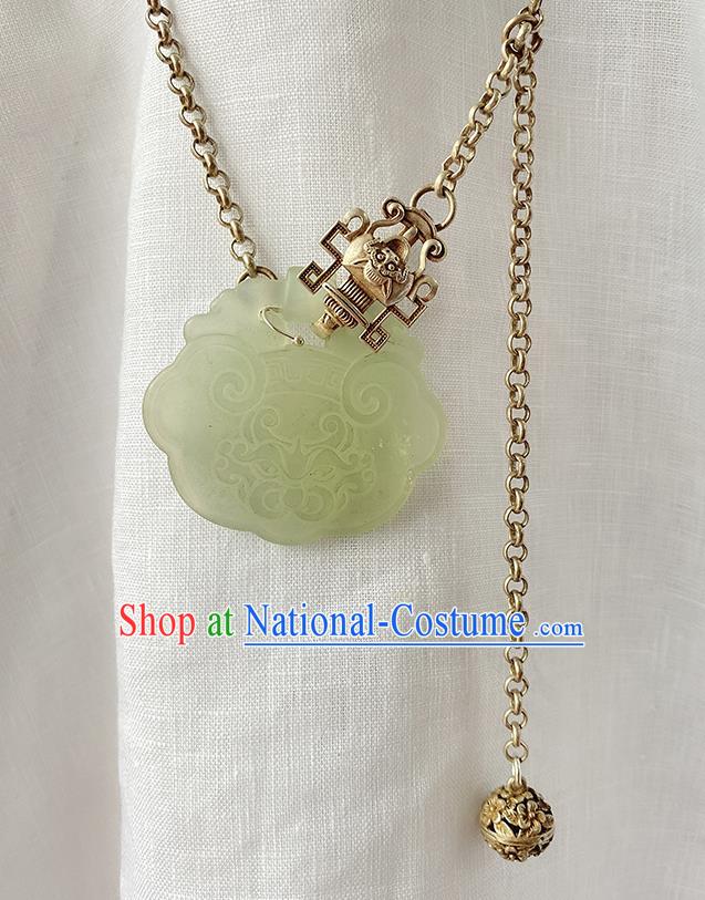 China Handmade Jewelry Accessories Traditional Hanfu Jade Necklace