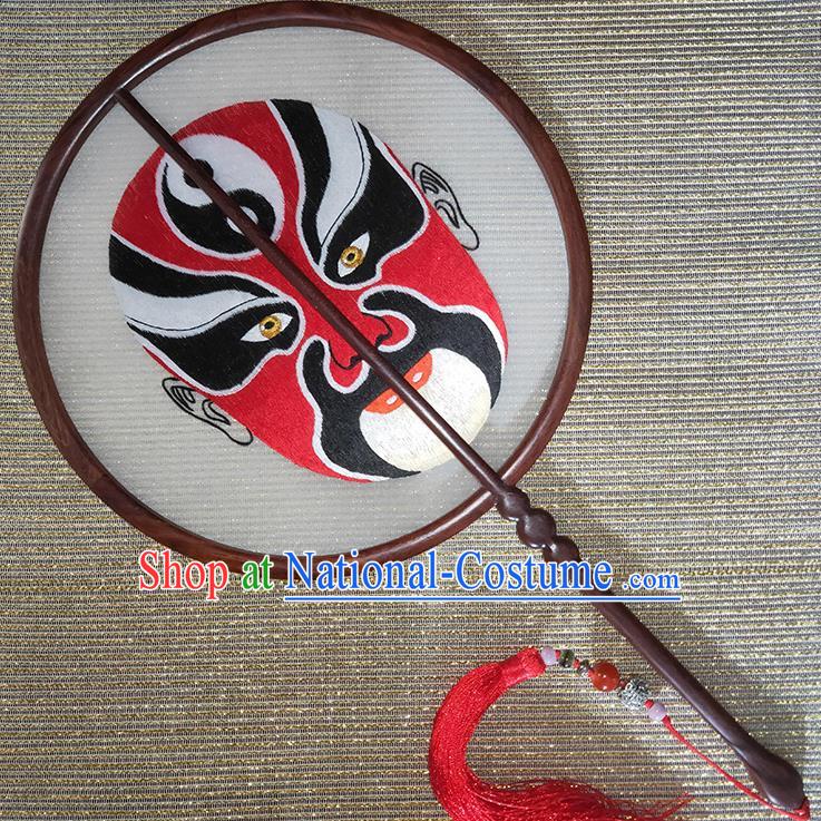 China Suzhou Embroidery Facial Makeup Fans Handmade Round Fan