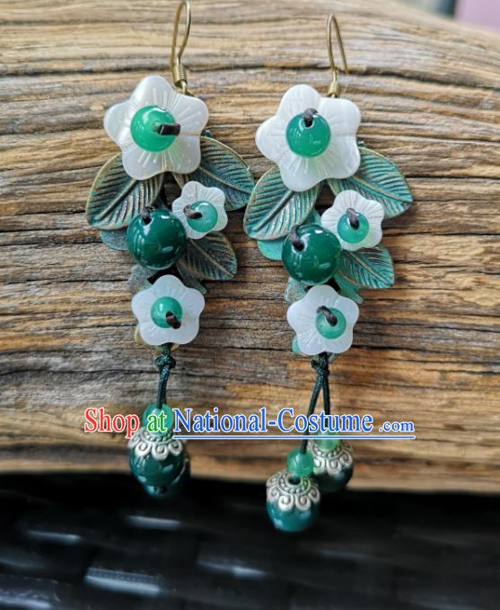 China Handmade Plum Blossom Earrings National Ear Accessories