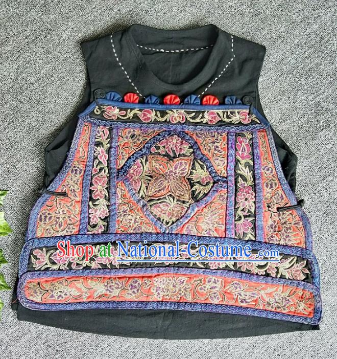 China National Guizhou Ethnic Vest Women Traditional Tang Suit Clothing Embroidered Waistcoat