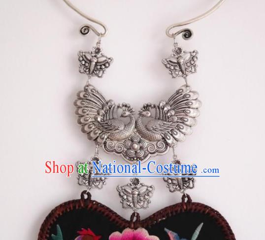 Handmade China National Jewelry Accessories Ethnic Embroidered Necklace