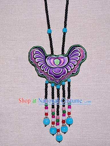 China National Jewelry Accessories Ethnic Handmade Embroidered Necklace