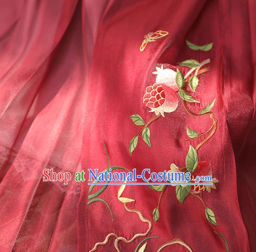 Chinese Ancient Costumes Traditional Hanfu Dress Song Dynasty Noble Mistress Embroidered BeiZi Top and Skirt Full Set