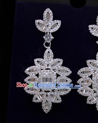 Top Grade Handmade Wedding Zircon Earrings Europe Princess Jewelry Ear Accessories