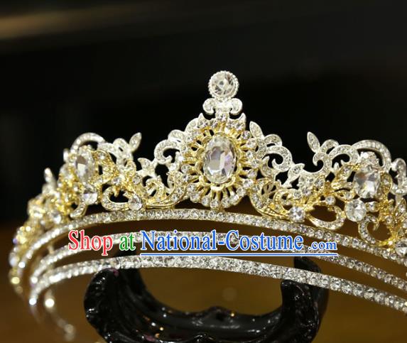 Top Europe Princess Hair Jewelry Handmade Bride Hair Accessories Wedding Crystal Royal Crown