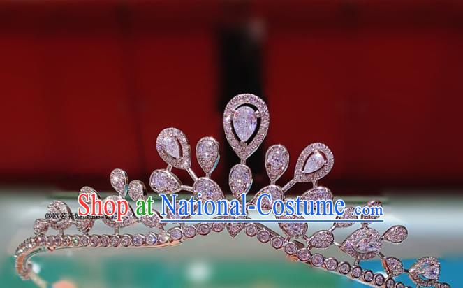 Top Baroque Bride Hair Jewelry Princess Zircon Royal Crown Europe Wedding Headwear