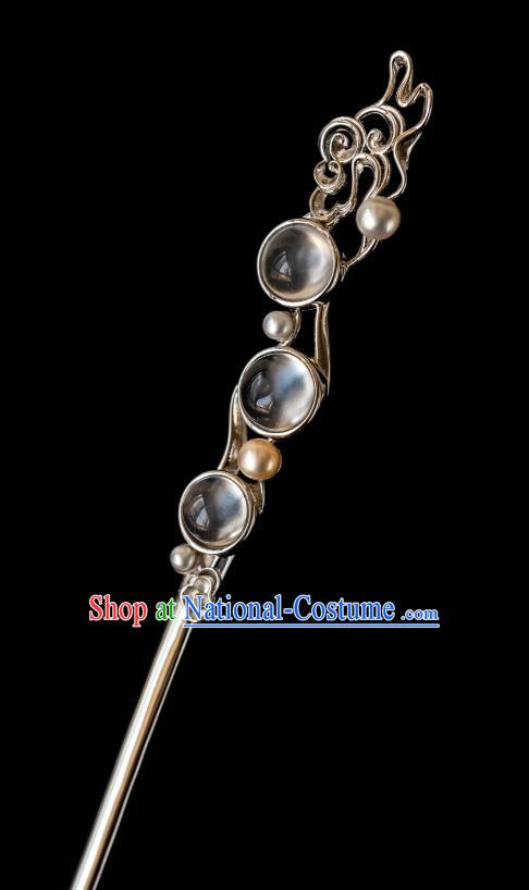 China Ancient Crystal Hair Stick Cloud Hair Accessories Traditional Tang Dynasty Hairpin