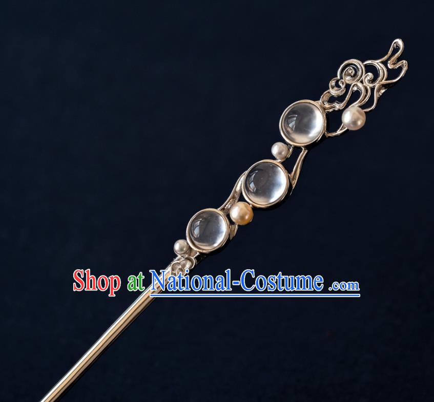 China Ancient Crystal Hair Stick Cloud Hair Accessories Traditional Tang Dynasty Hairpin