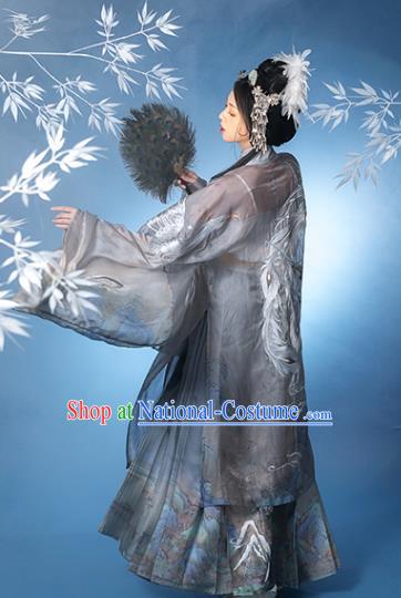 China Traditional Hanfu Clothing Ancient Ming Dynasty Imperial Consort  Embroidered Costumes Complete Set