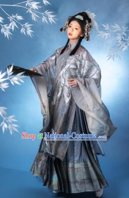 China Traditional Hanfu Clothing Ancient Ming Dynasty Imperial Consort  Embroidered Costumes Complete Set