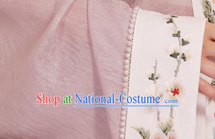 Ancient China Young Mistress Embroidered Costumes Traditional Song Dynasty Noble Lady Hanfu Dress Clothing