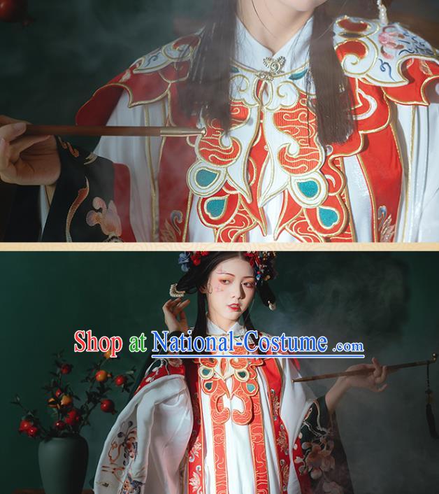 China Ancient Ming Dynasty Court Princess Embroidered Costume Traditional Palace Hanfu Clothing for Women