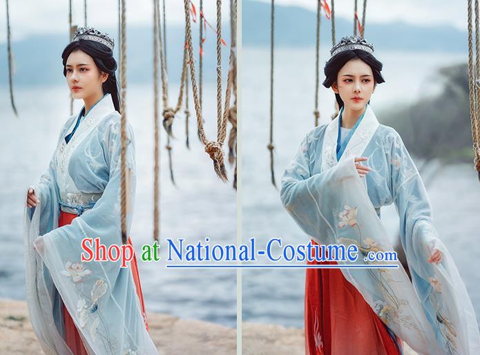 Ancient China Royal Princess Clothing Traditional Hanfu Dress Northern and Southern Dynasties Court Infanta Historical Costumes for Women