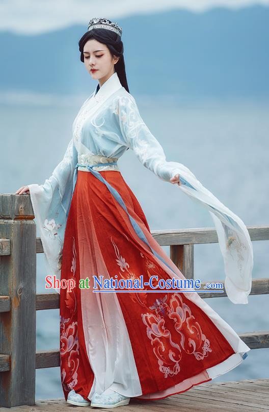 Ancient China Royal Princess Clothing Traditional Hanfu Dress Northern and Southern Dynasties Court Infanta Historical Costumes for Women